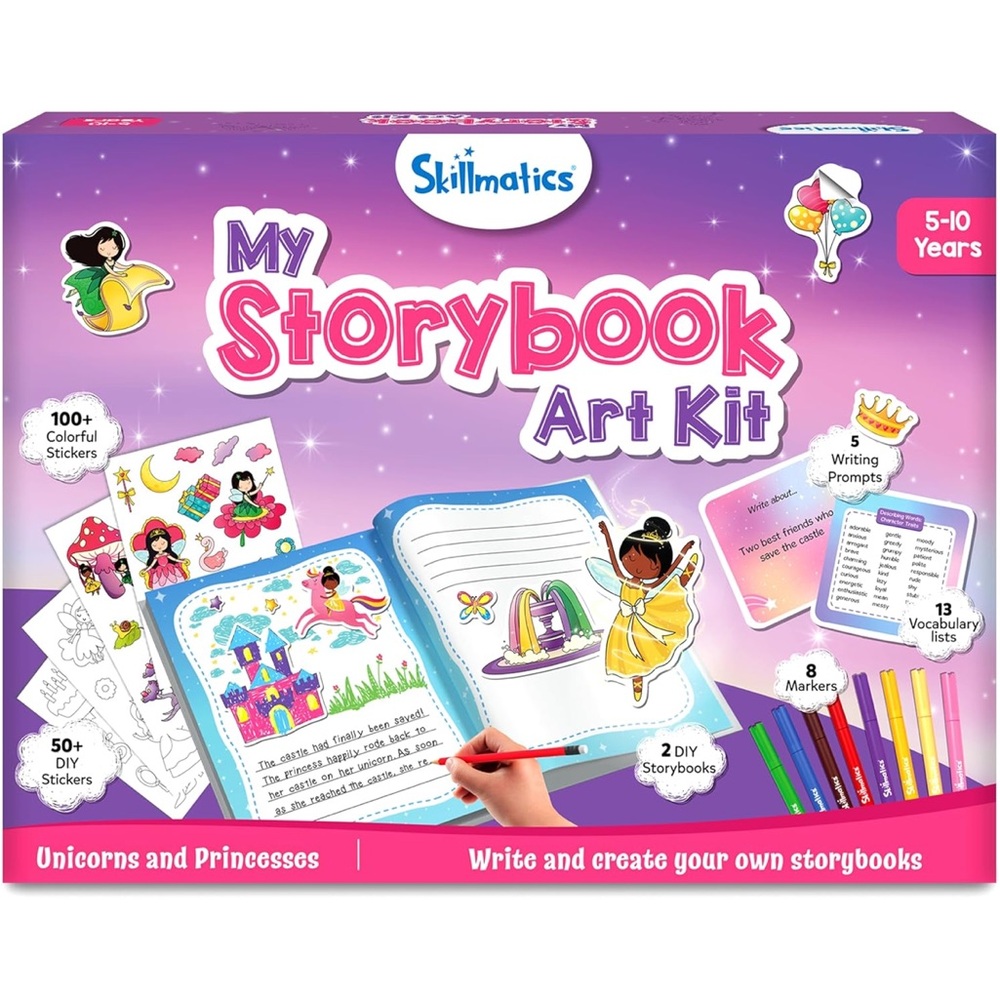New Skillmatics Storybook Art Kit - Unicorns and Princesses.  Ages 5-10.